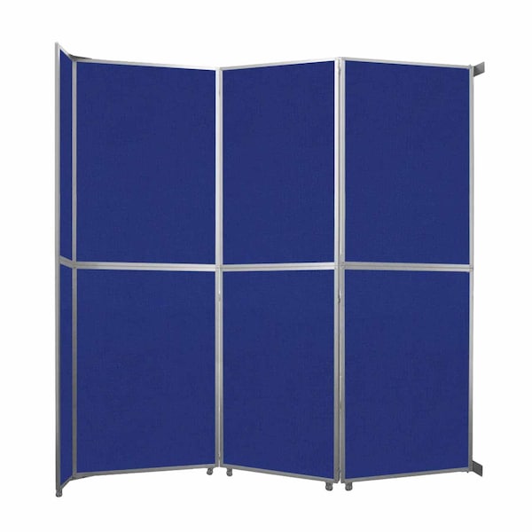 Operable Wall Folding Room Divider 11'9" x 12'3" Royal Blue Fabric